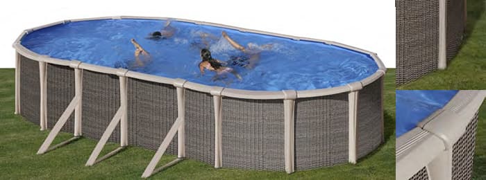 Piscinas Gre Fusion de 135 cm de alto con estructura hibrida Piscinas Gre Fusión