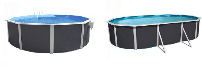 Piscinas Toi Antracita, modelos en 120 y 132 cm de altura.<BR><BR> Piscinas Toi Antracita