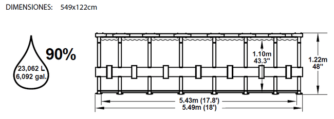 Piscina Bestway Steel Pro 549x122 56115
