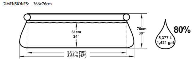 Piscina Bestway Fast Set 366x76 cm 57112