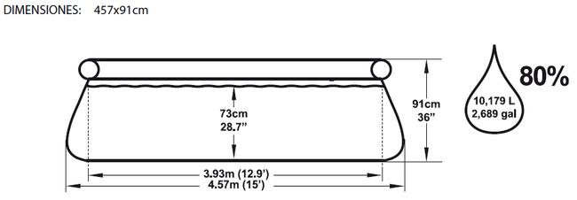 Piscina Bestway Fast Set 457x91 57124