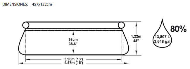 Piscina Bestway Fast Set 457x122 57148