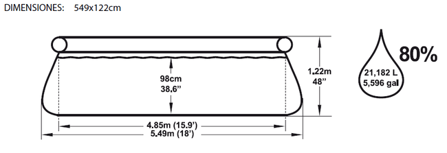 Piscina Bestway Fast Set 549x122 57212