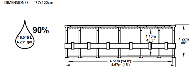 Piscina Bestway Steel Pro 457x122 56100