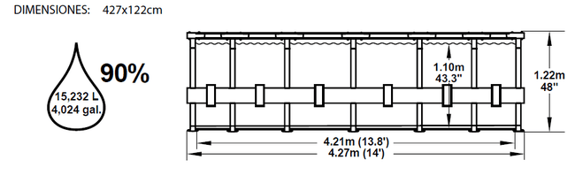 Piscina Bestway Steel Pro Ultra-Reforzada 427x122 56263 56276