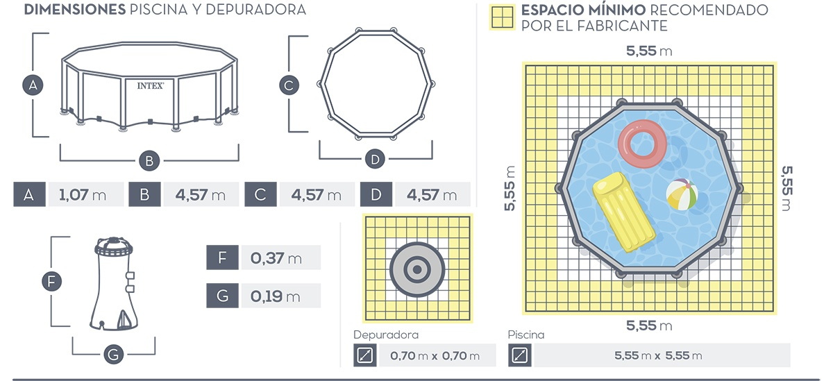 Piscina Intex Prisma Frame Circular 457x107 cm 26724NP