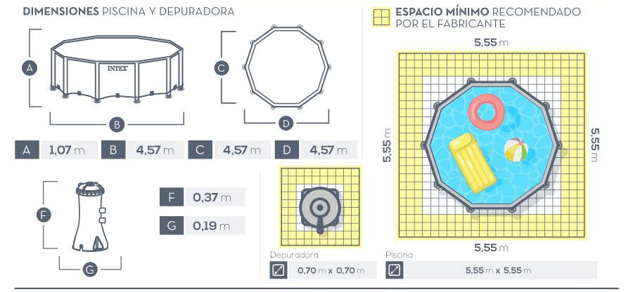 Piscina Intex Prisma Frame 457x107 cm 26734