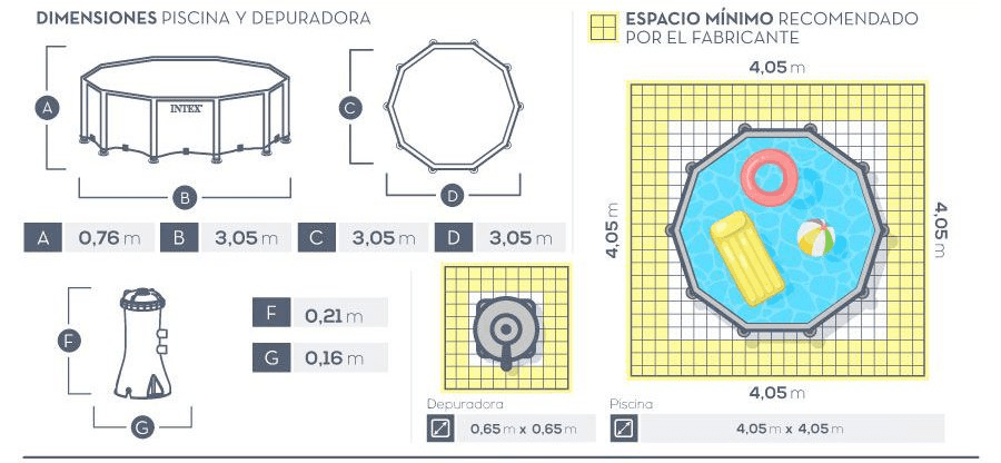 Piscina Intex Prisma Frame 305x76 cm 28702