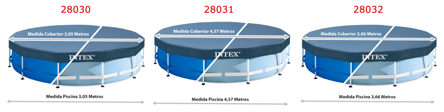 Cubiertas Piscinas Metal Frame Intex