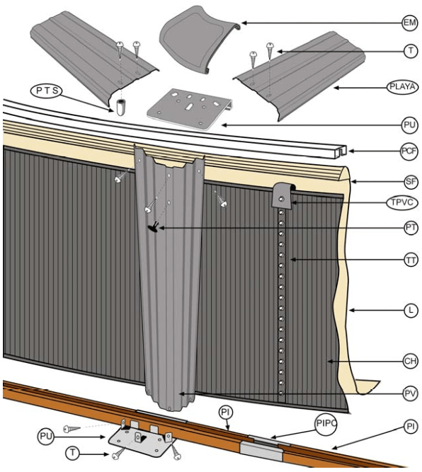 Repuestos Piscinas Redondas Imitación Rattán de 120 cm