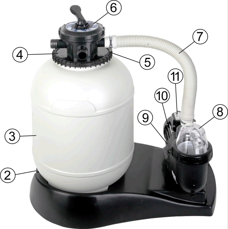 Despiece del Filtro de Arena Gre AR7051