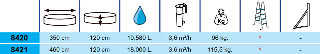 Piscina Toi Elegance Luna 350x120 ref 8420