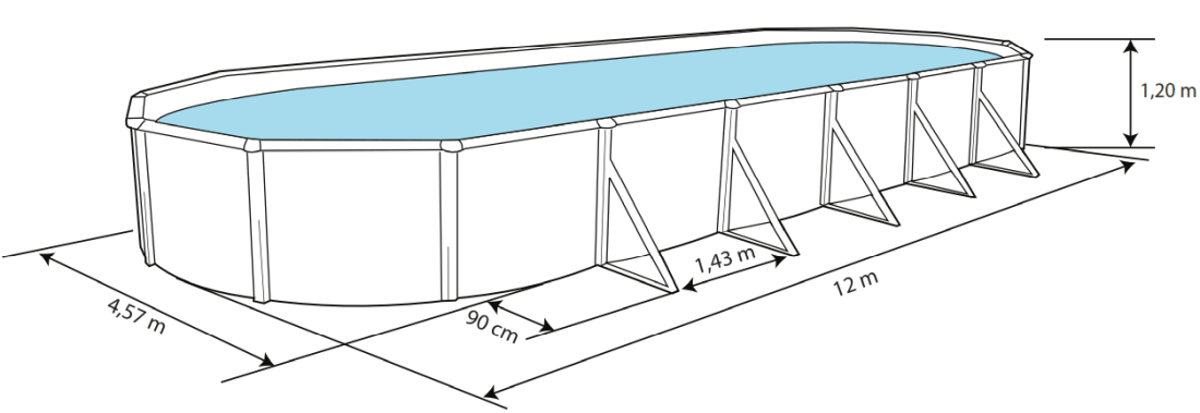 Piscina Toi A Medida 1200x457x120 TN120