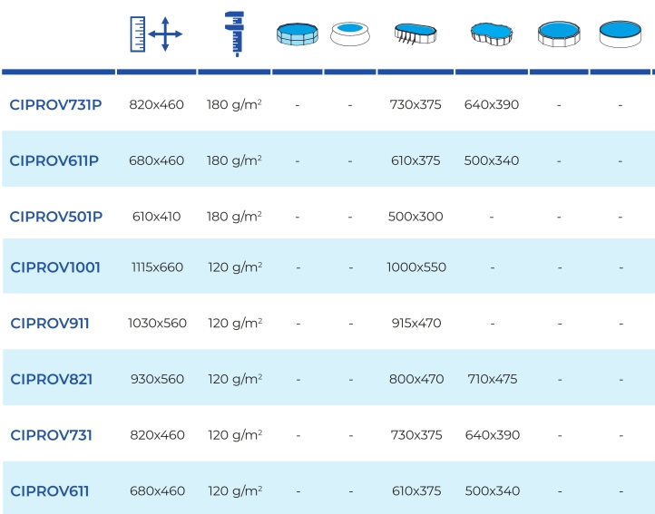 Cubiertas de Invierno Ovaladas Gre