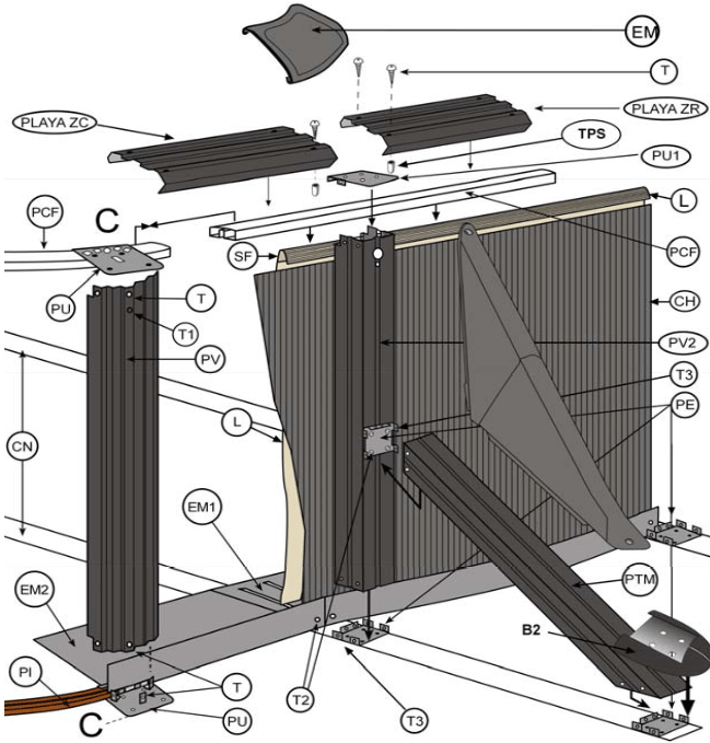 Repuestos Piscinas Ovaladas Imitación Rattán con Postes de 120 cm