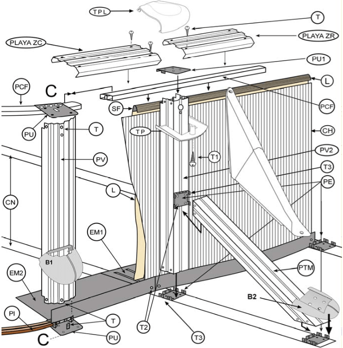 Repuestos Piscinas Ovaladas Imitación Rattán con Postes de 132 cm