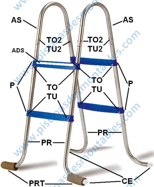 Despiece de Escalera Galvanizada Toi 4839