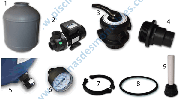 Despiece del Filtro de Arena Toi 3,6 m3/h 4855