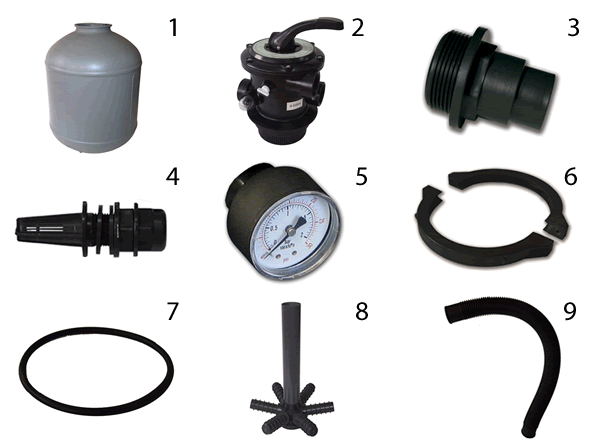 Despiece del Filtro de Arena Toi 15 m3/h 4892